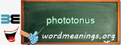 WordMeaning blackboard for phototonus